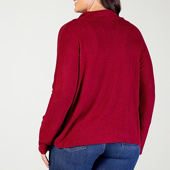 24seven Comfort Apparel Womens Long Sleeve Shrug Plus