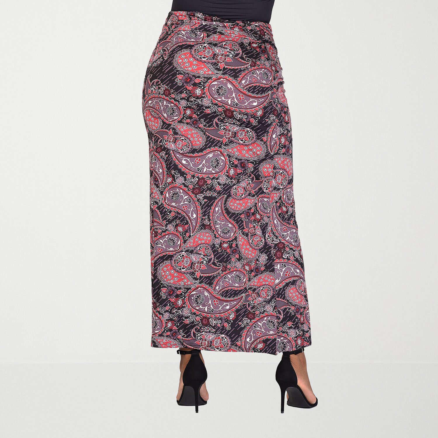 24seven Comfort Apparel Womens Plus Maxi Skirt