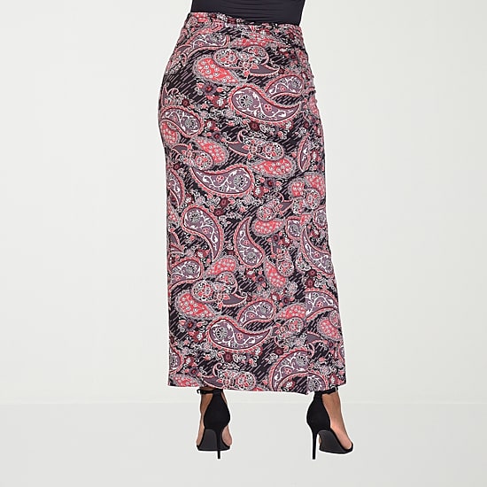 24seven Comfort Apparel Womens Plus Maxi Skirt