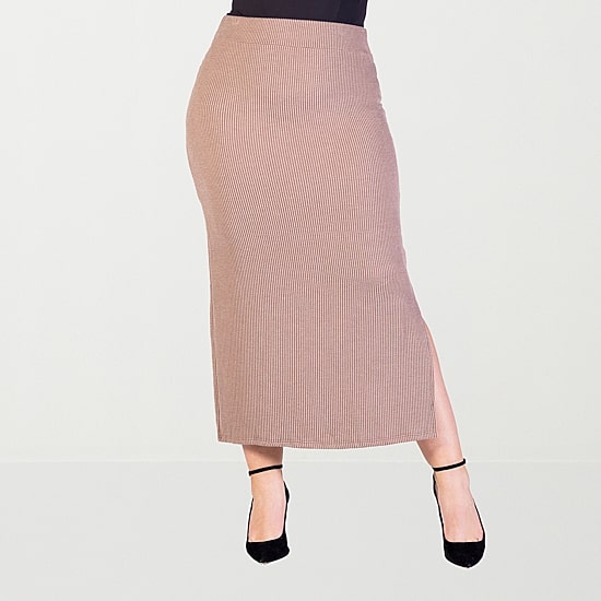 24seven Comfort Apparel Womens Plus Maxi Skirt