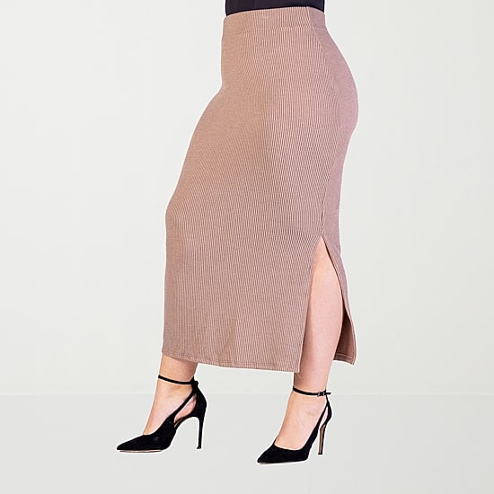 24seven Comfort Apparel Womens Plus Maxi Skirt