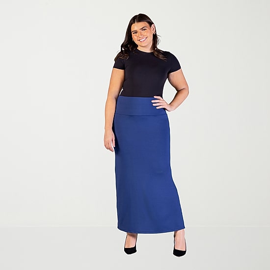 24seven Comfort Apparel Womens Plus Maxi Skirt