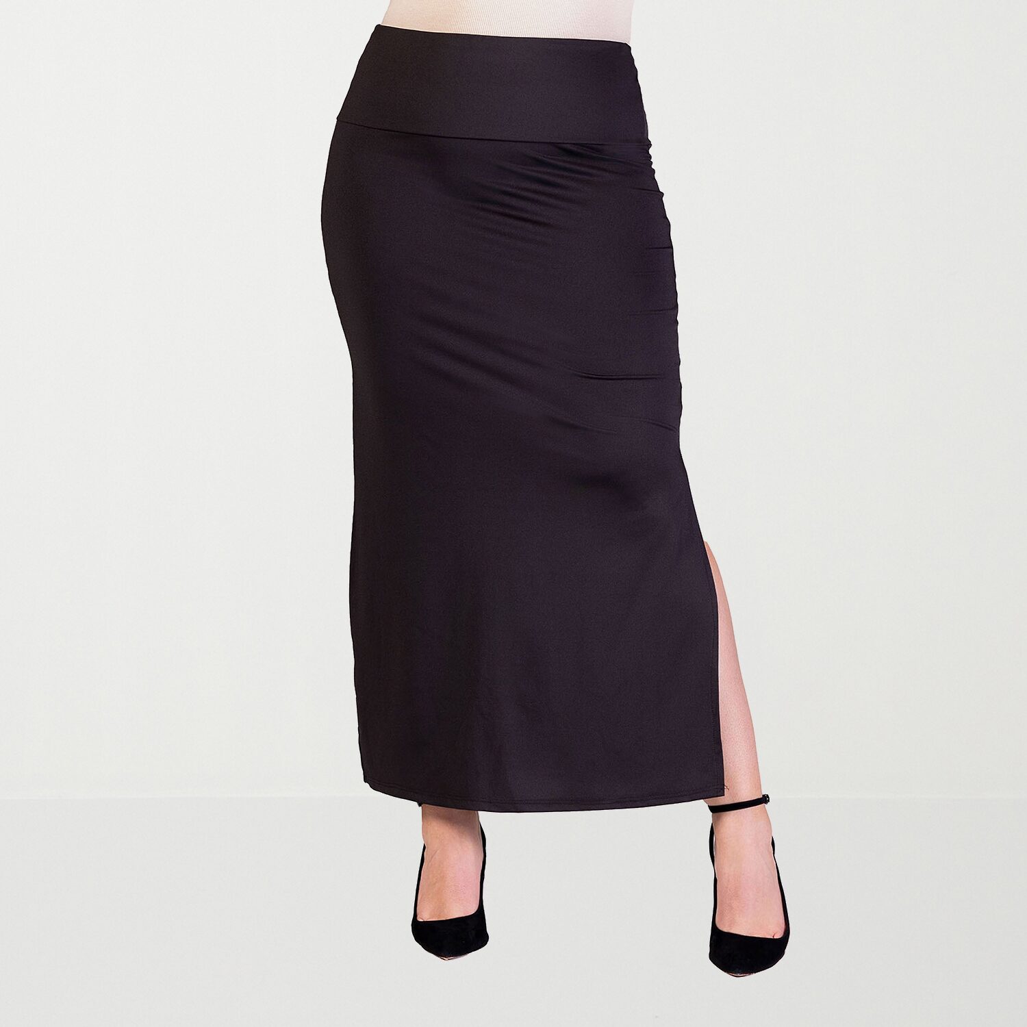 24seven Comfort Apparel Womens Plus Maxi Skirt