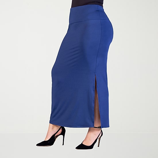 24seven Comfort Apparel Womens Plus Maxi Skirt
