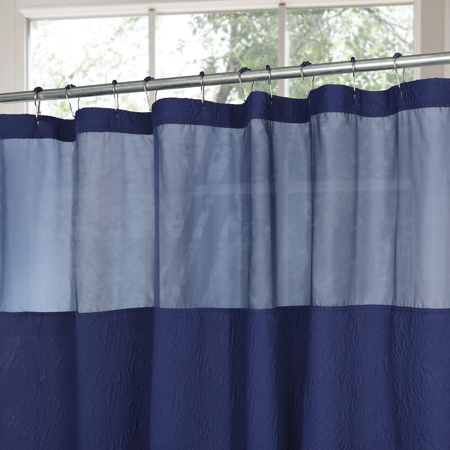 Awesome Home™ Starburst Snap Liner Hooks Shower Curtain Set