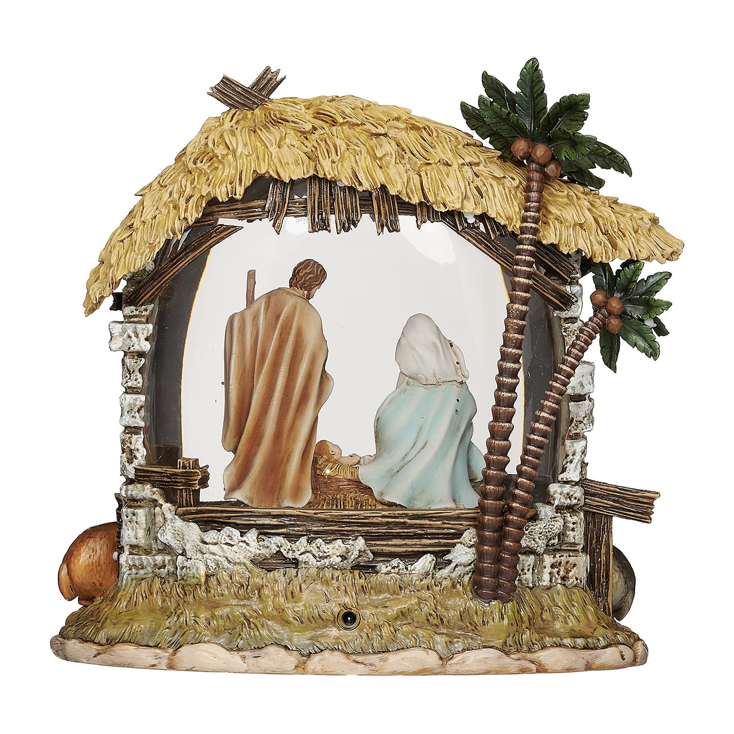 Roman 8"H Lighted Swirl Holy Family Christmas Tabletop Decor