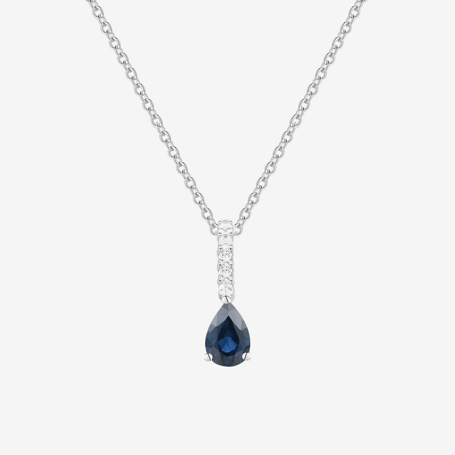 (J-K/I2-I3) Womens Diamond Accent & Gemstone 10K Gold Pear 18 Inch Pendant Necklace