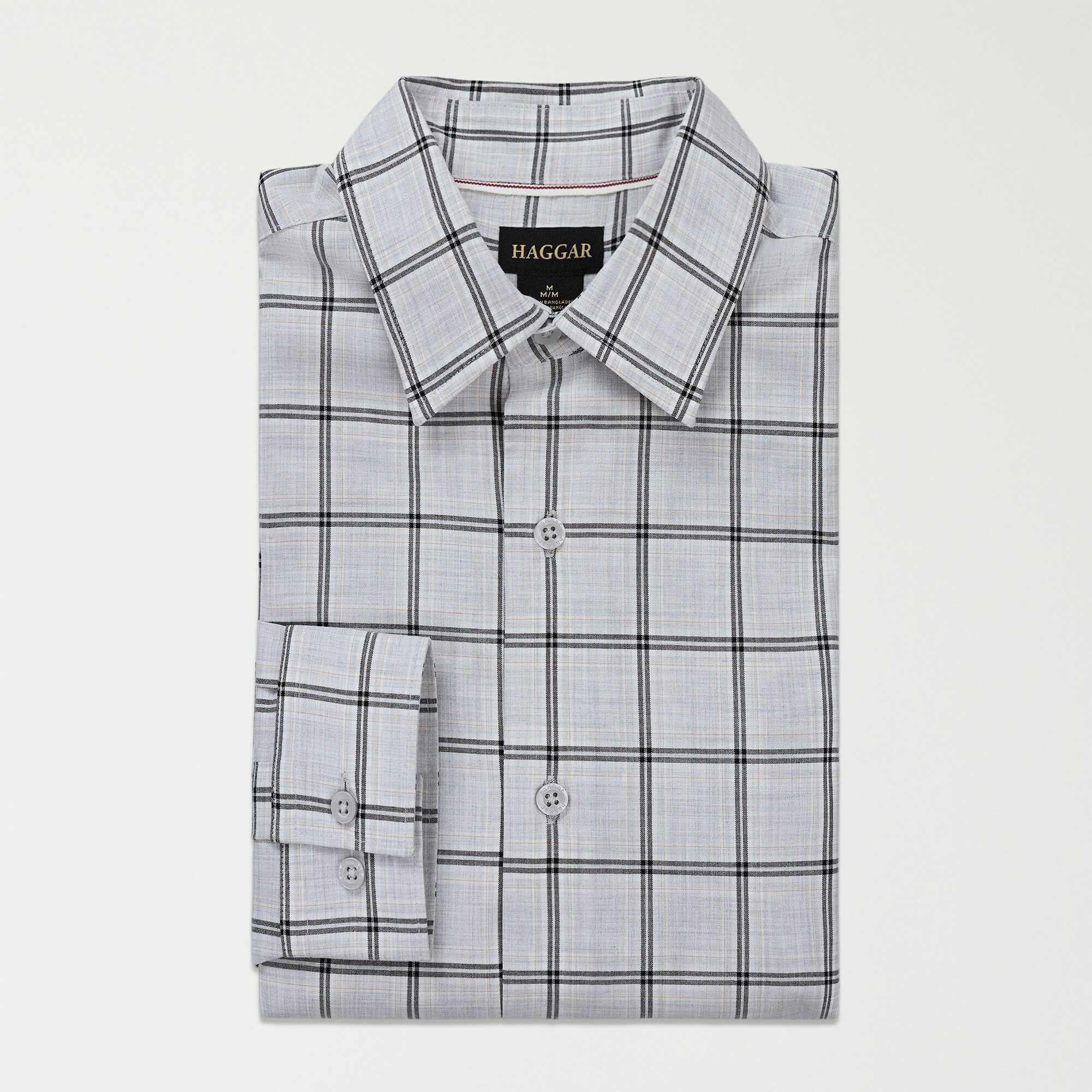 Haggar Performance Mens Long Sleeve Slim Fit Button-Down Shirt