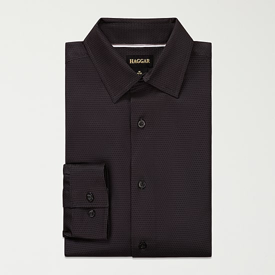 Haggar Performance Mens Long Sleeve Regular Fit Button-Down Shirt