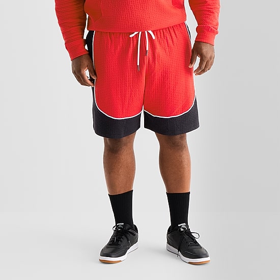 Shaquille O'Neal XLG™ Double Knit Pique Mens 8" Mid Rise Big and Tall Workout Shorts