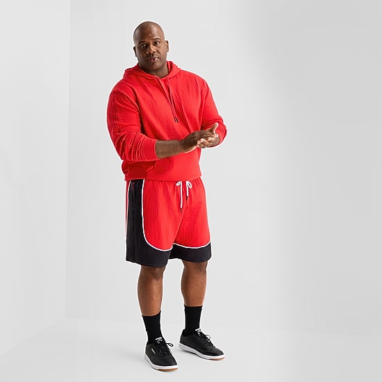 Shaquille O'Neal XLG™ Double Knit Pique Mens 8" Mid Rise Big and Tall Workout Shorts