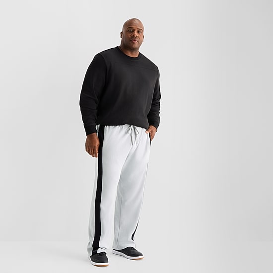 Shaquille O'Neal XLG™ Double Knit Mens Straight Mid Rise Classic Fit Big and Tall Track Pant