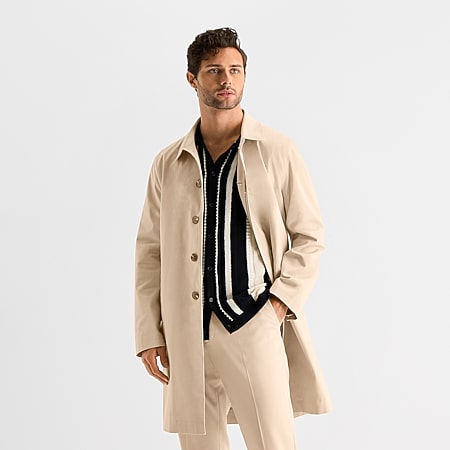 J. Ferrar Mens Midweight Trench Coat, Color: Khaki - JCPenney