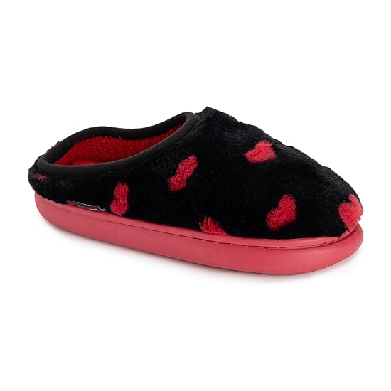 Muk Luks Hearts Slipper Womens Memory Foam Slip-On Slippers