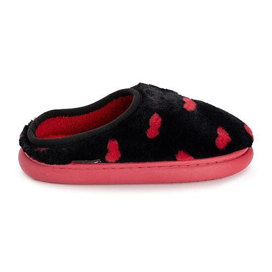 Muk Luks Hearts Slipper Womens Memory Foam Slip-On Slippers