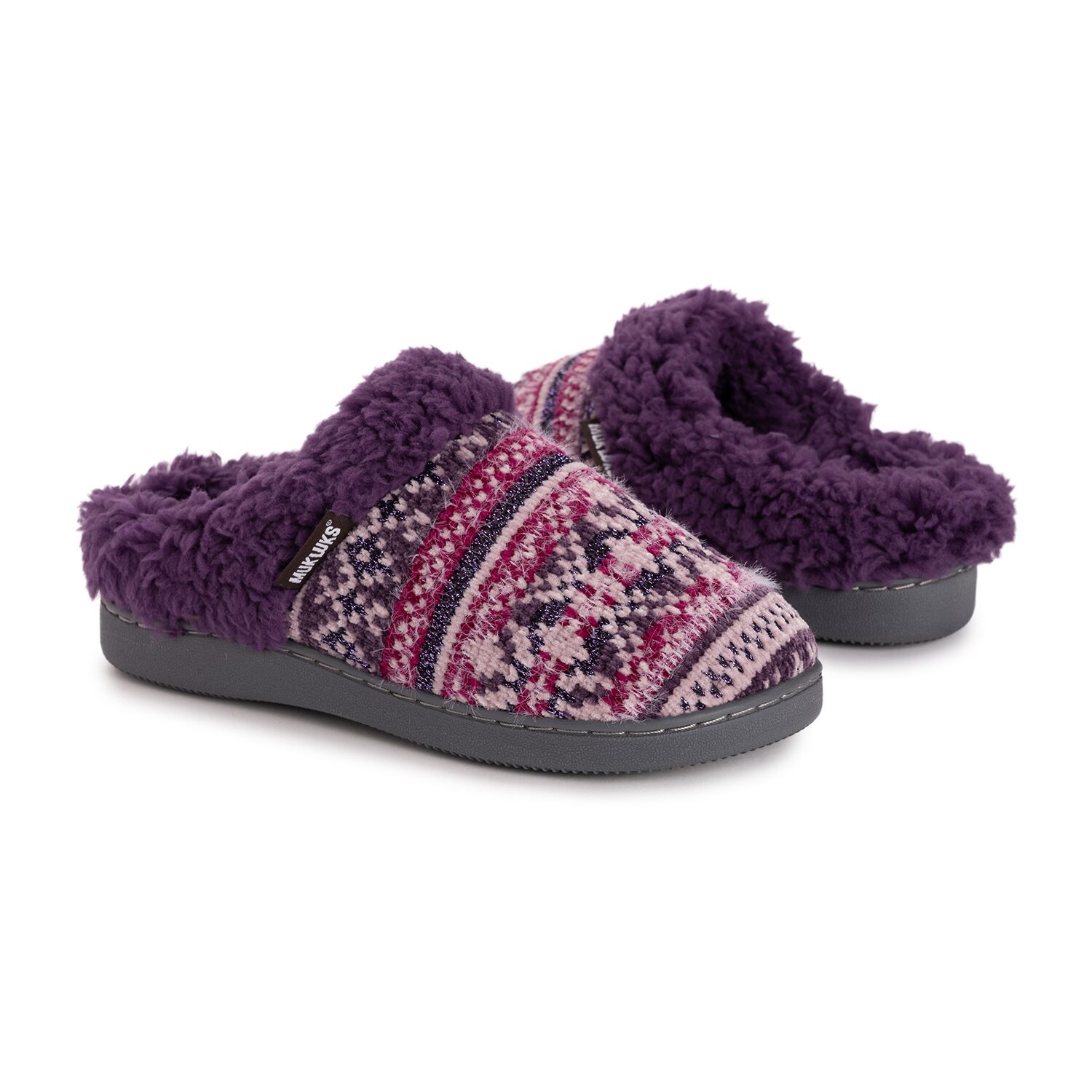 Muk Luks Suzanne Slipper Womens Memory Foam Slip-On Slippers