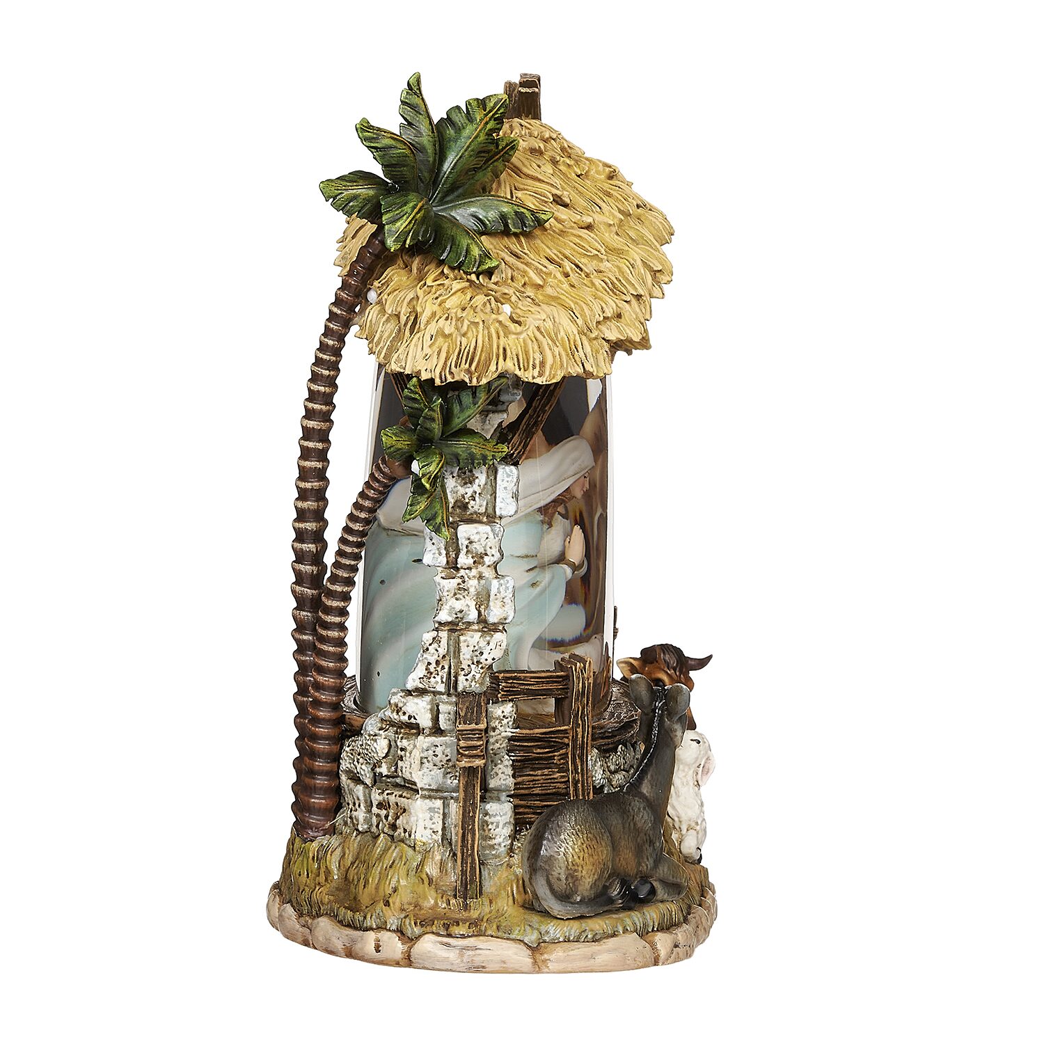 Roman 8"H Lighted Swirl Holy Family Christmas Tabletop Decor