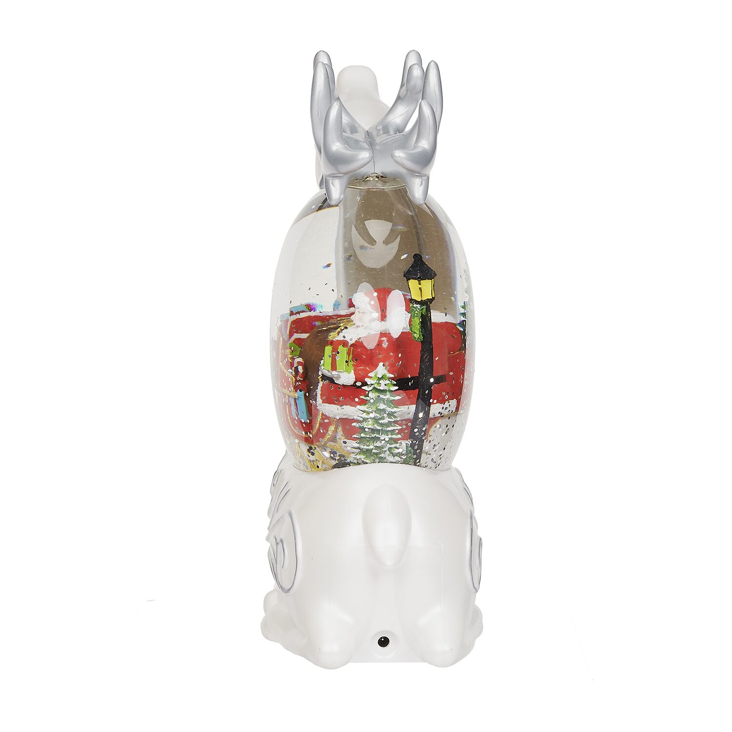 Roman 8"H Lighted Swirl Deer With Santa Christmas Tabletop Decor