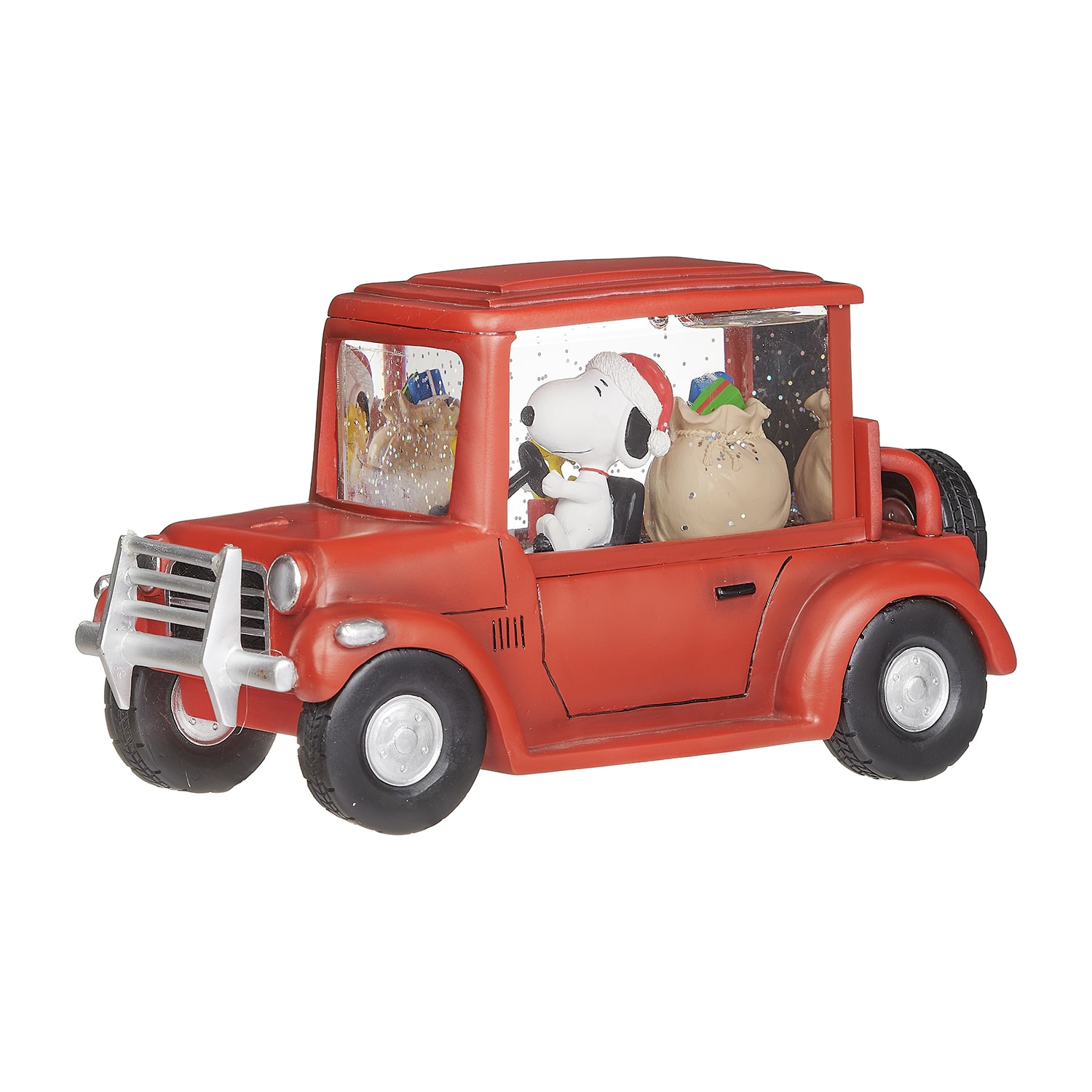 Roman 10"W Lighted Swirl Snoopy Atv Snoopy Christmas Tabletop Decor