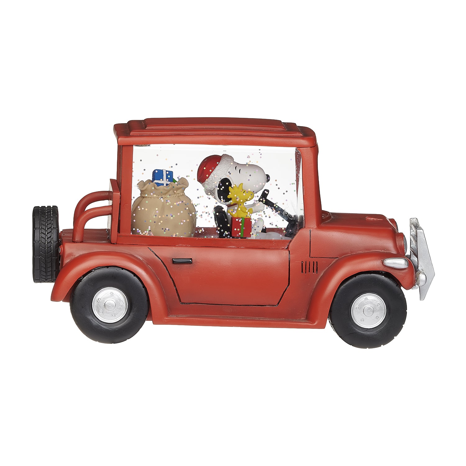 Roman 10"W Lighted Swirl Snoopy Atv Snoopy Christmas Tabletop Decor