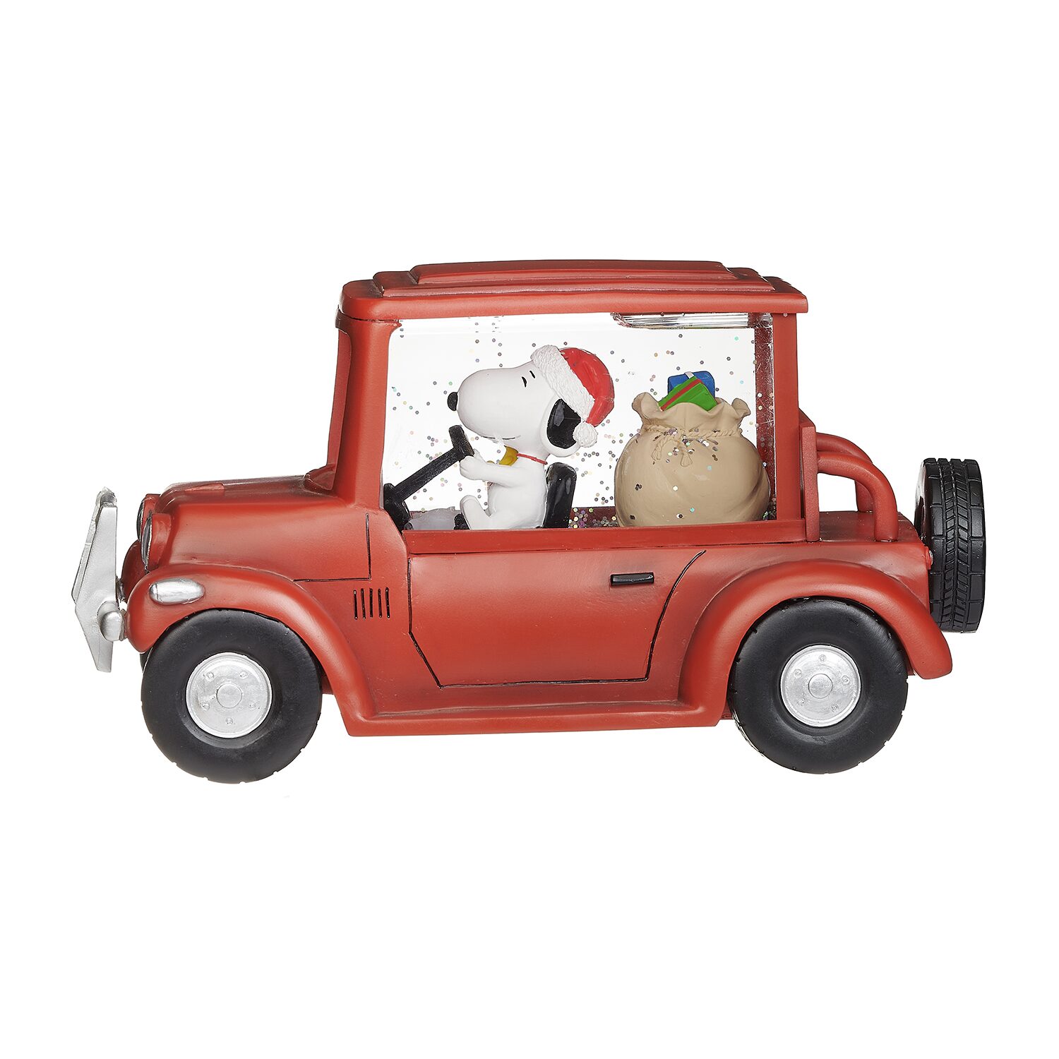 Roman 10"W Lighted Swirl Snoopy Atv Snoopy Christmas Tabletop Decor