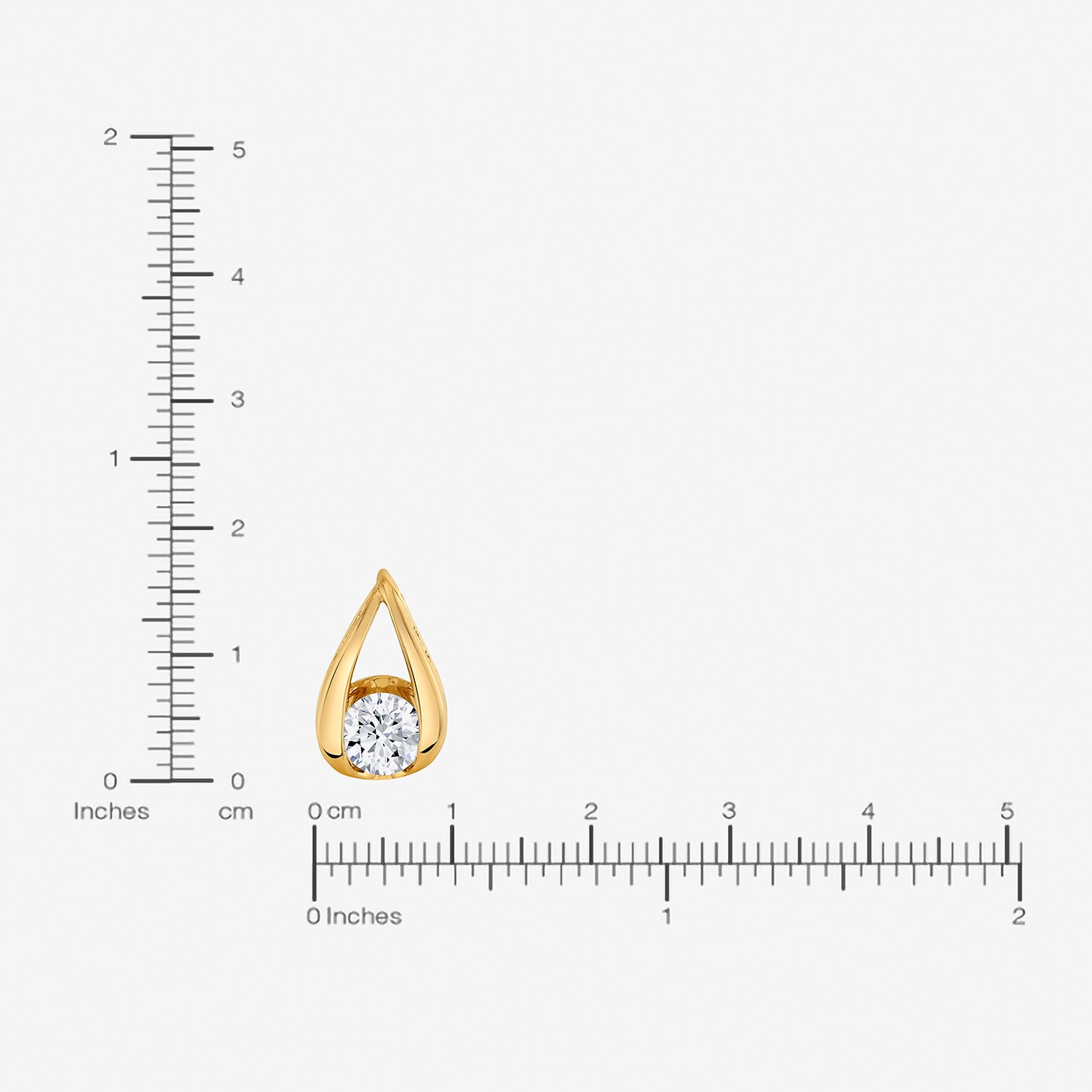 (I-J/Vs1-Vs2) Womens 1 CT. T.W. Lab Grown White Diamond 14K Gold Pear 18 Inch Pendant Necklace