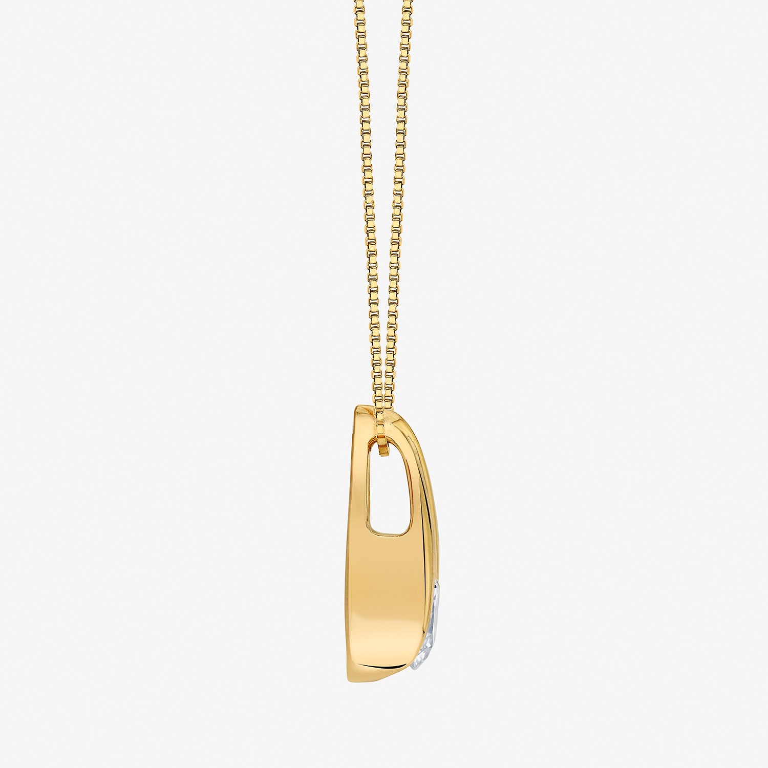 (I-J/Vs1-Vs2) Womens 1 CT. T.W. Lab Grown White Diamond 14K Gold Pear 18 Inch Pendant Necklace