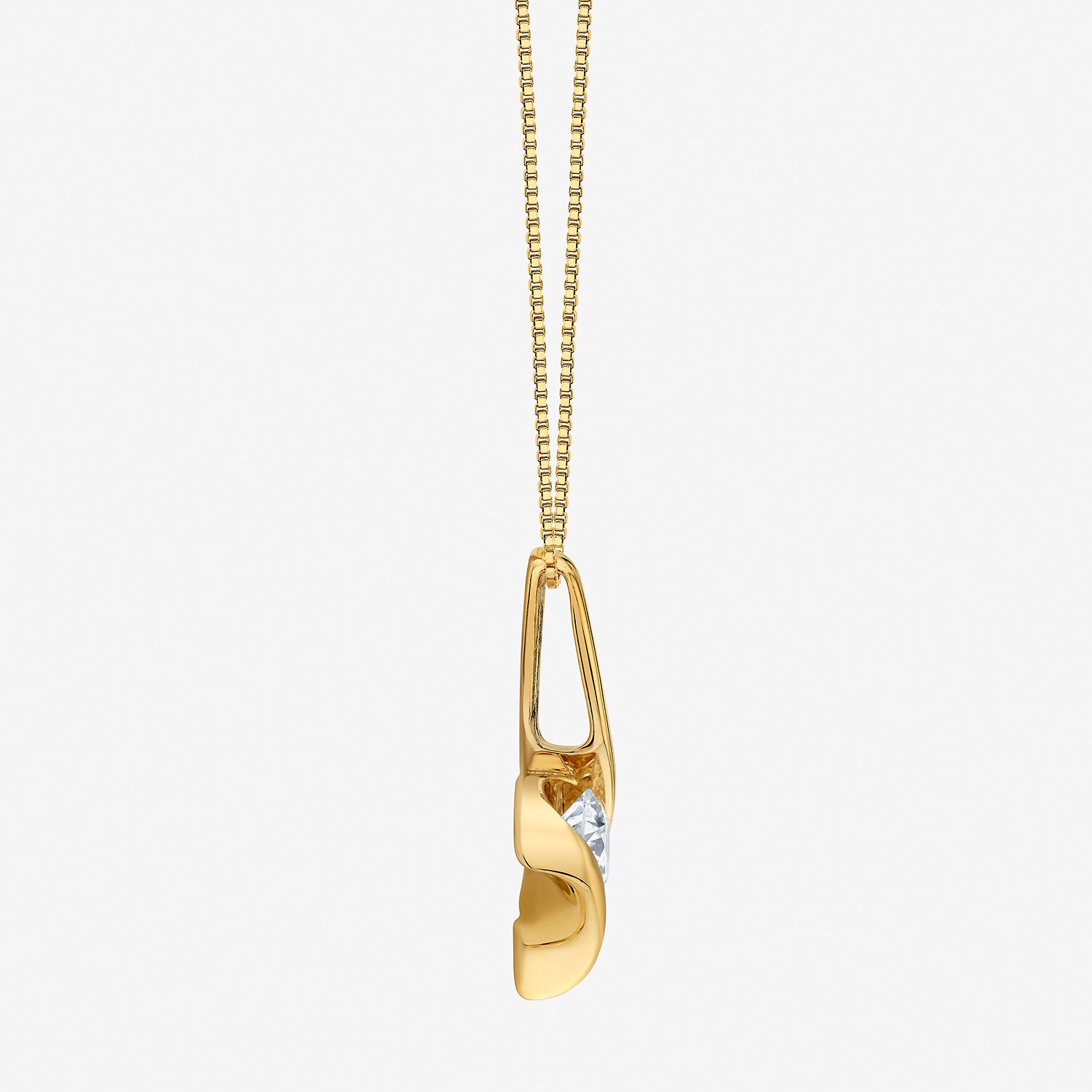 (I-J/Vs1-Vs2) Womens 1 CT. T.W. Lab Grown White Diamond 14K Gold 18 Inch Pendant Necklace
