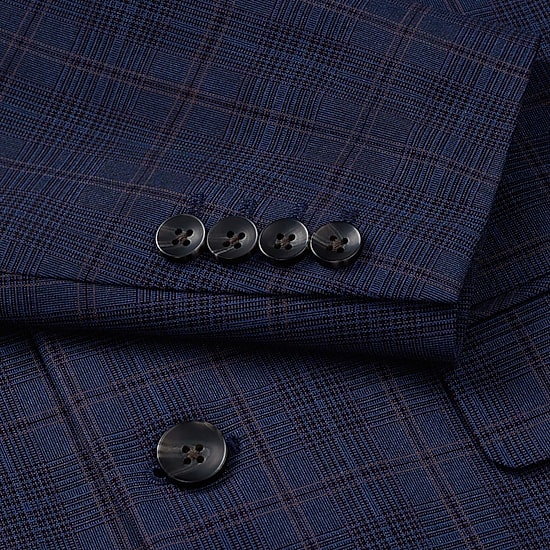 Haggar JMH Mens Slim Fit Plaid Suit Jacket