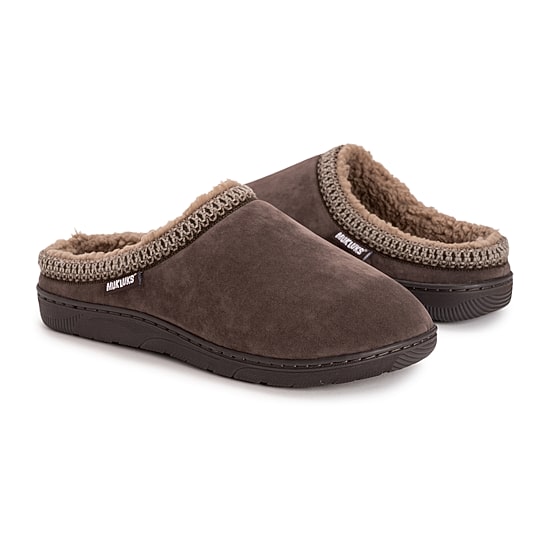 Muk Luks Gabriel Leo Clog Mens Memory Foam Slip Resistant Slip-On Slippers