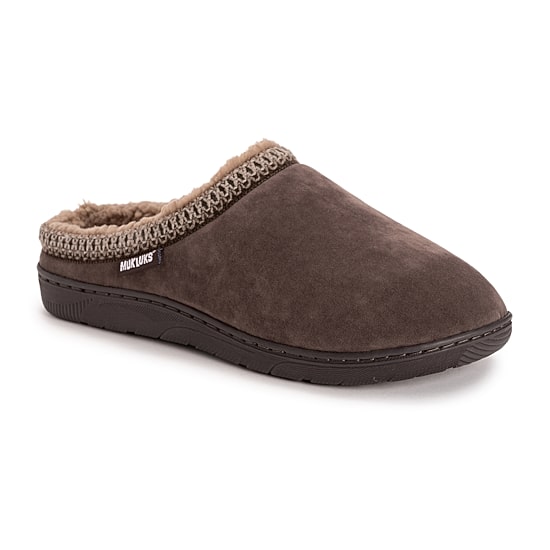 Muk Luks Gabriel Leo Clog Mens Memory Foam Slip Resistant Slip-On Slippers