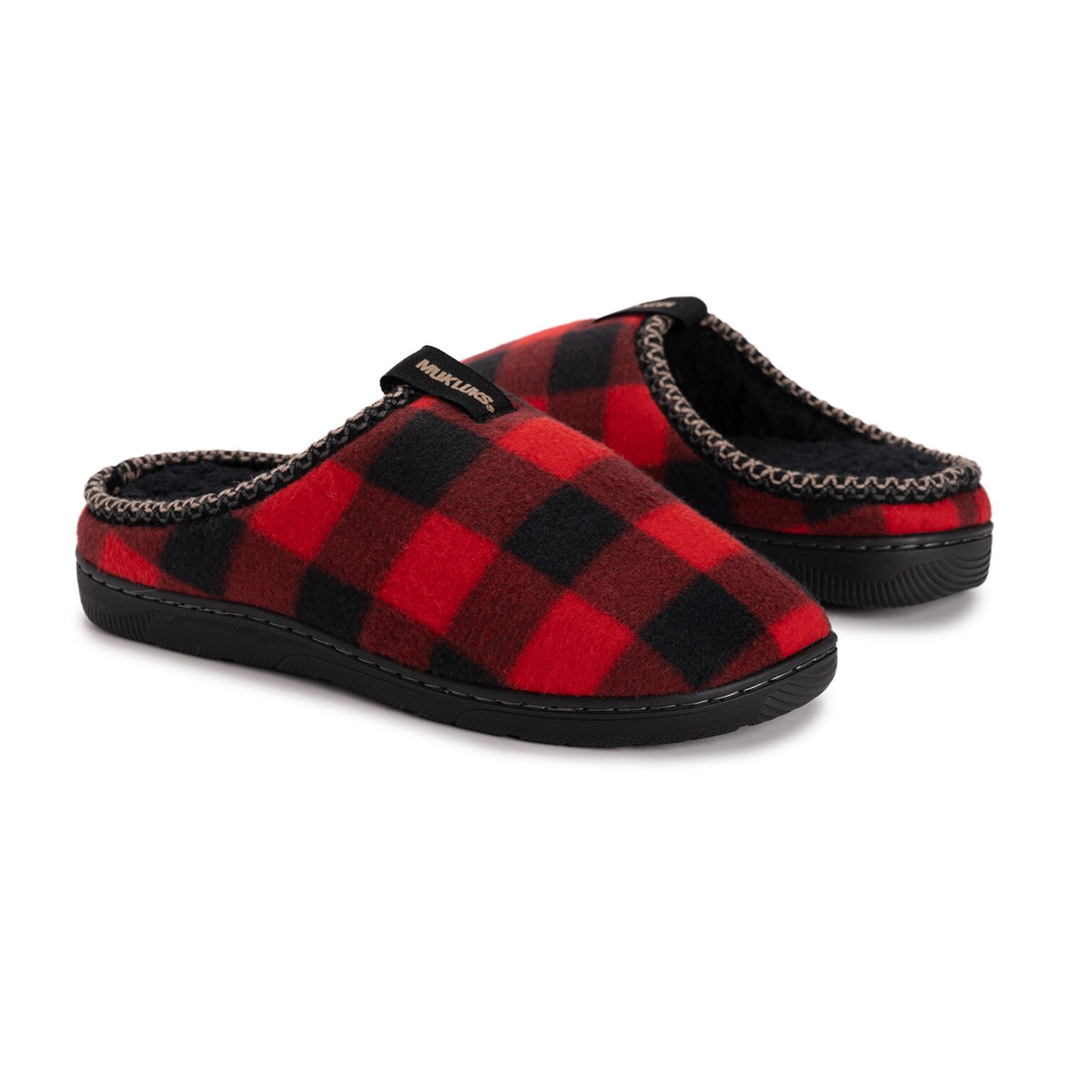Muk Luks Jaydon Clog Mens Memory Foam Slip Resistant Slip-On Slippers