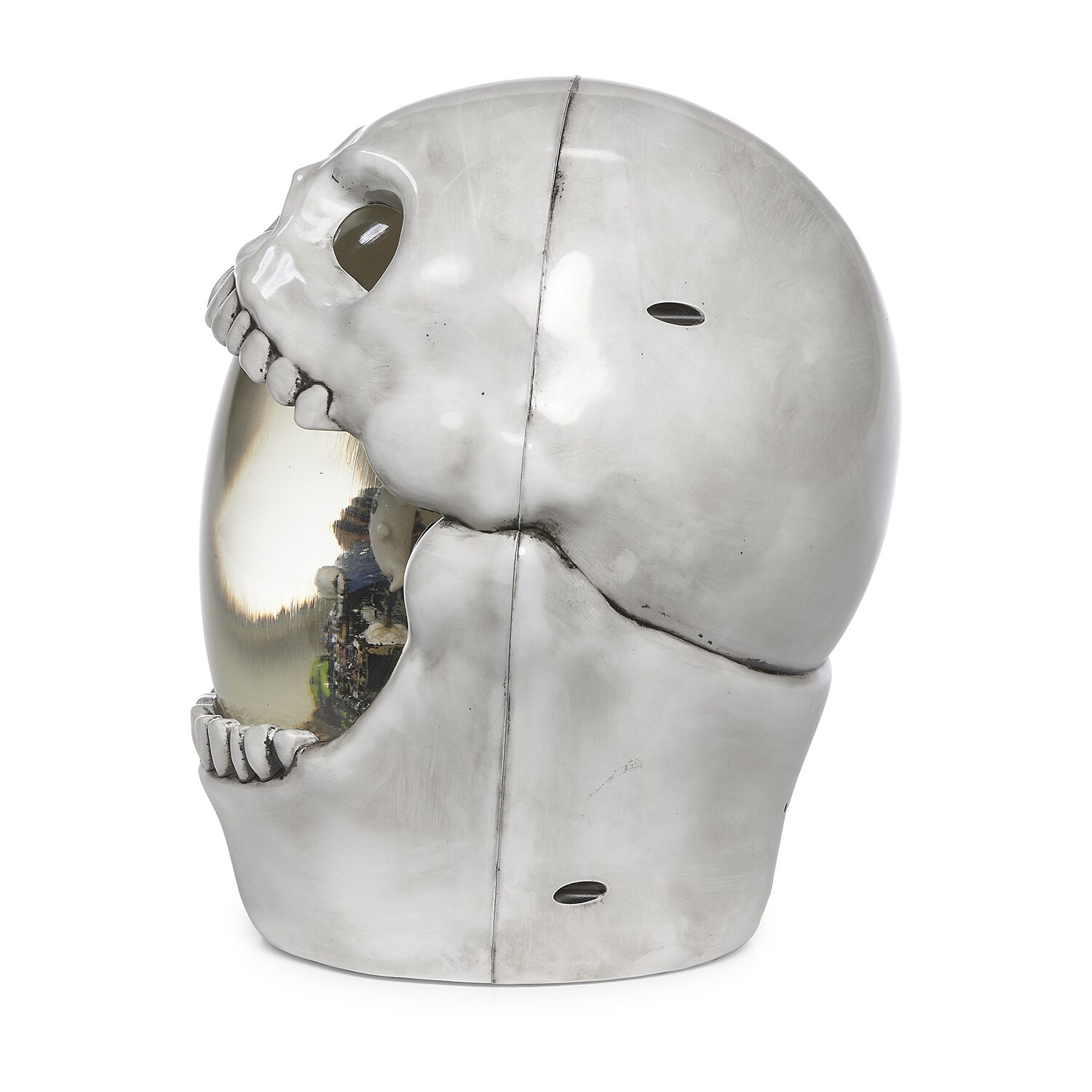 Roman 7" Lighted Skull Swirl Halloween Tabletop Decor