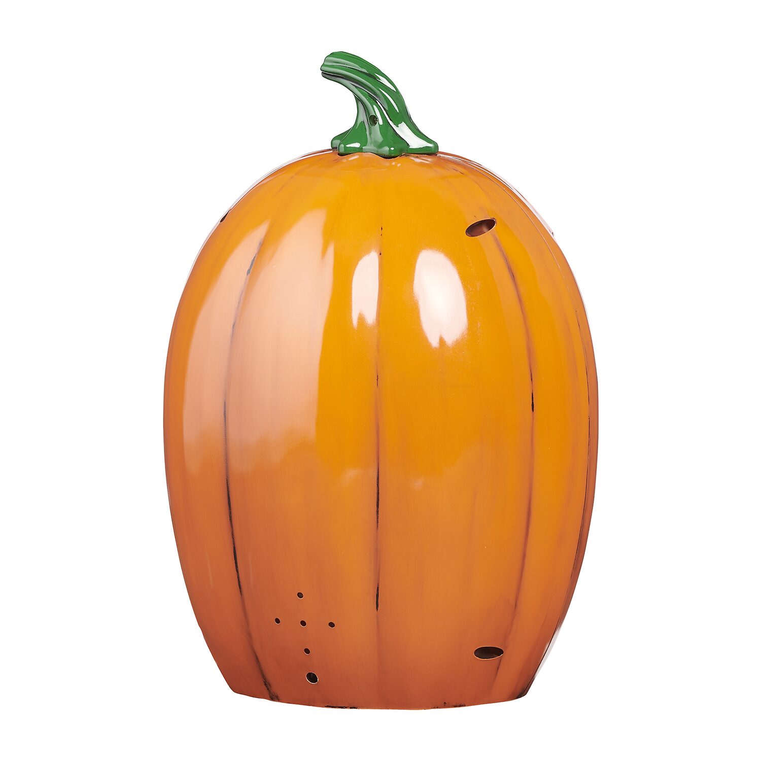 Roman 9"H Lighted Swirl Jack O Lantern Halloween Tabletop Decor