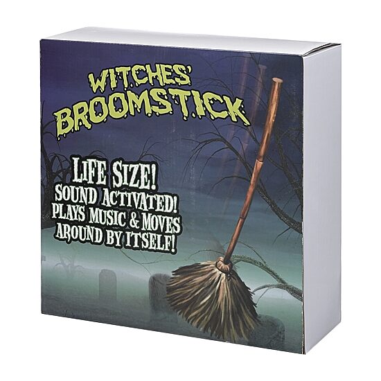 Roman 47"H Haunted Dancing Broom Tabletop Decor