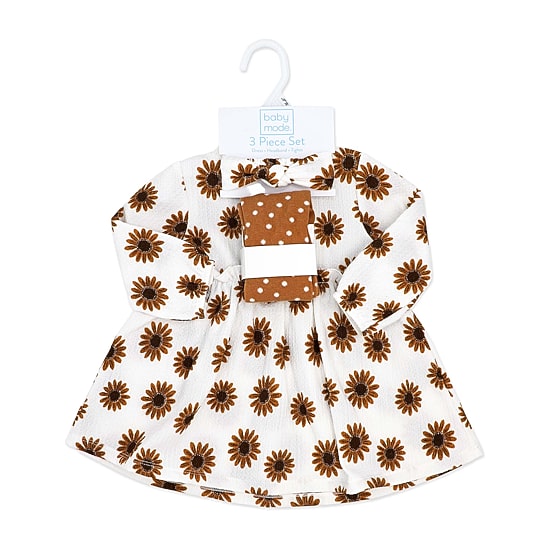 3 Stories Trading Company Baby Girls 3-pc. Long Sleeve A-Line Dress