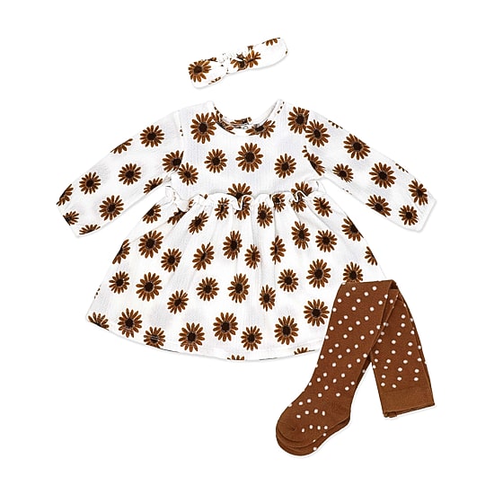 3 Stories Trading Company Baby Girls 3-pc. Long Sleeve A-Line Dress