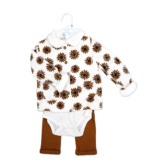 3 Stories Trading Company Baby Girls Knit 3-pc. Baby Clothing Set