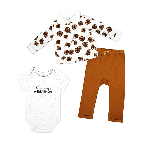 3 Stories Trading Company Baby Girls Knit 3-pc. Baby Clothing Set