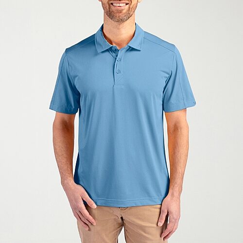 Cutter & Buck Prospect Textured Stretch Mens Short Sleeve Polo Shirt - Atlas