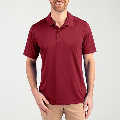 Cutter & Buck Prospect Textured Stretch Mens Short Sleeve Polo Shirt - Chutney
