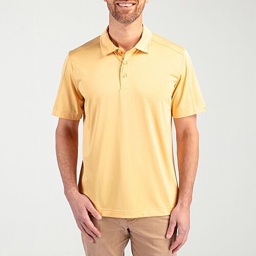 Cutter & Buck Prospect Textured Stretch Mens Short Sleeve Polo Shirt - Desert