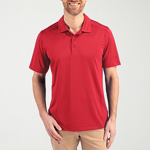 CUTTER & BUCK Mens Regular Fit Short Sleeve Polo Shirt, Large, Red