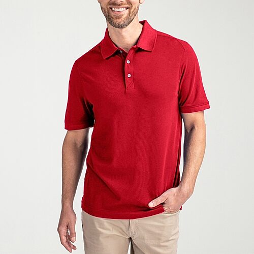 CUTTER & BUCK Mens Regular Fit Short Sleeve Polo Shirt, Xx-large, Red