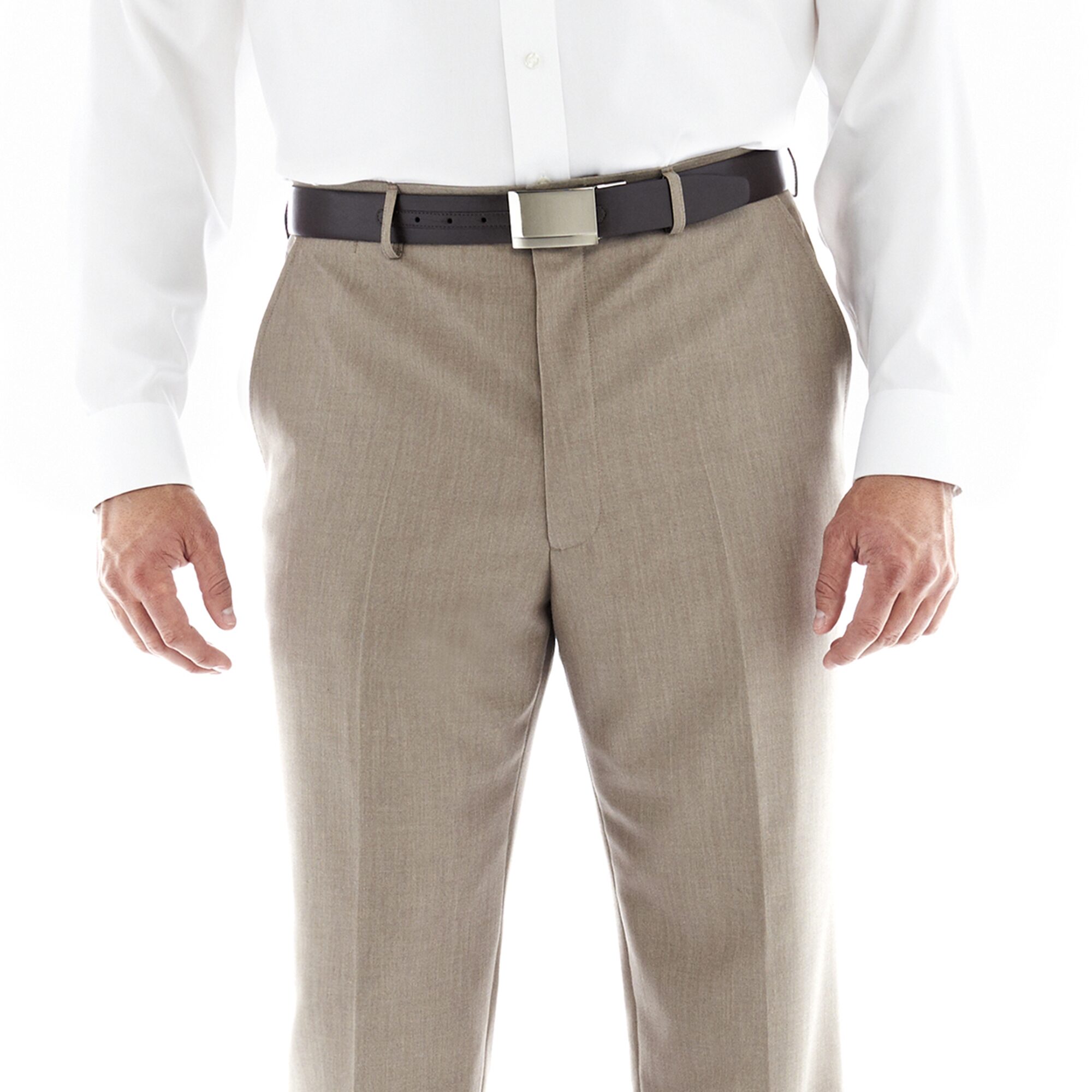 J. Ferrar Flat–Front Suit Pants–Big & Tall