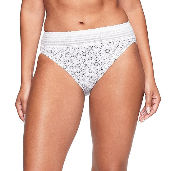 Warners® No Pinching No Problems® DigFree Comfort Waist with Lace Microfiber Hi-Cut 5109J