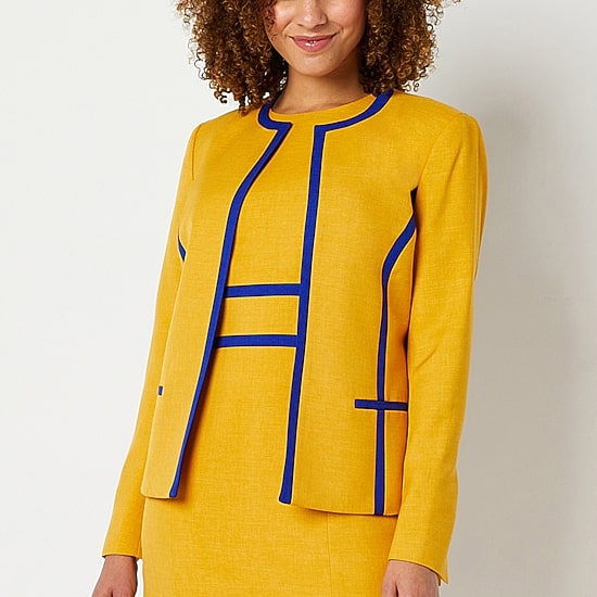 Black Label by Evan-Picone Womens Classic Fit Suit Jacket