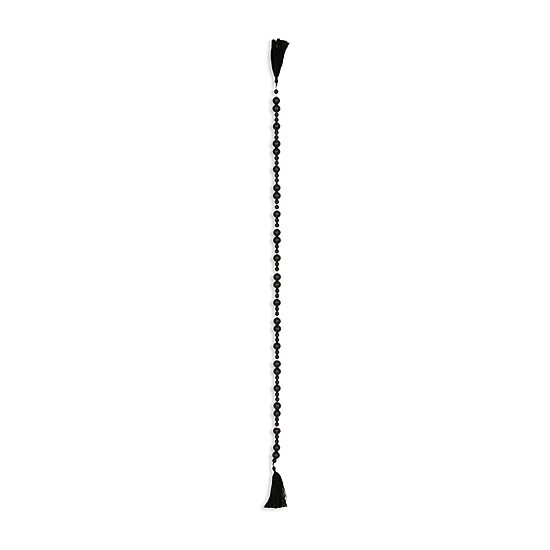 Cheungs Akaida Black Wood Bead Tassel Handmade Tabletop Decor