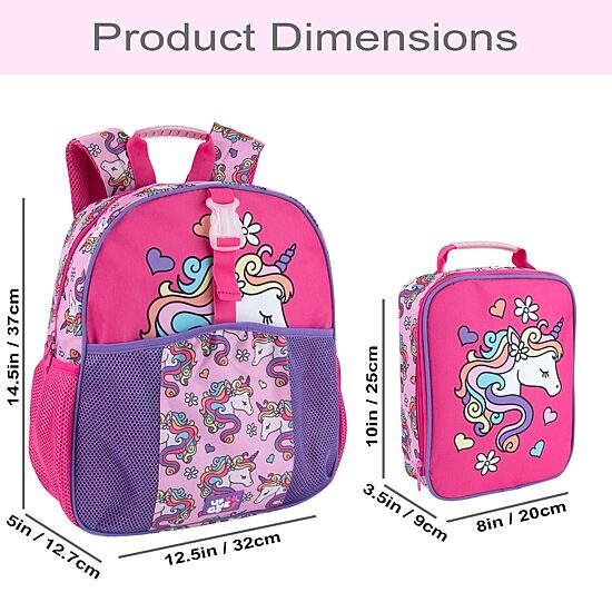 AD Sutton Up We Go Unicorn 3 Piece Backpack Set