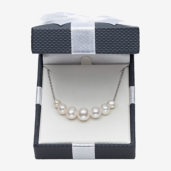 Womens White Cultured Freshwater Pearl Sterling Silver 16 Inch Pendant Necklace